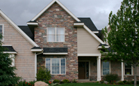 Chardonnay Limestone Veneer Home