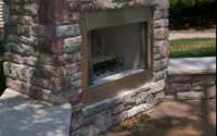 Chardonnay Limestone Veneer Fireplace