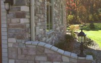 Chardonnay Limestone Veneer Walls on Home