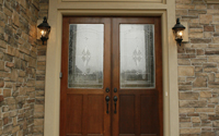 Donegal Ledgestone Veneer Exterior Entrance Doorway