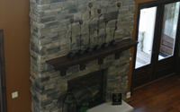 Shannon Weatheredge Stone Veneer Interior Fireplace